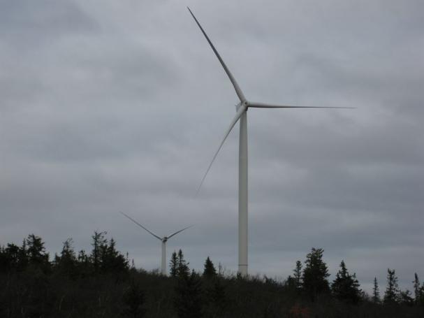 Exempelbild på vindkraftverk från Blaikens vindkraftspark.