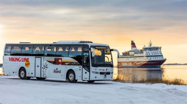 Viking Line Buss Vilja med Gabriella.
