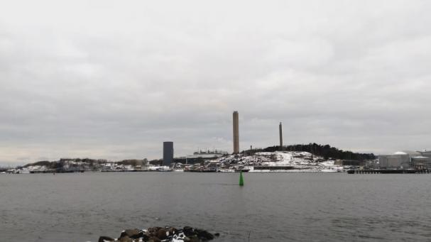 Ackumulatortanken som ligger i Göteborgs hamninlopp blir ett nytt landmärke.