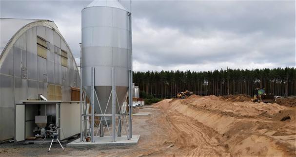 Biobränsleanläggning vid Stakhedens Plantskola.