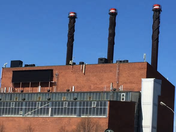 Idag kommer den nya skorstenen på plats på Kraftvärmeverket i Linköping.