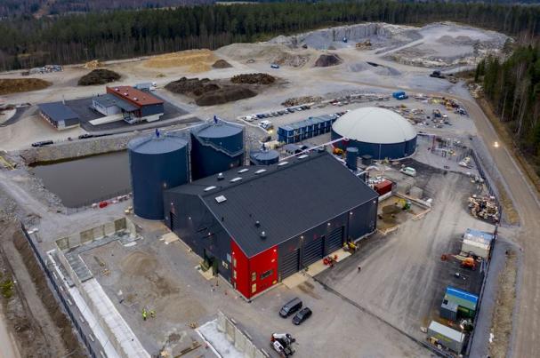Biogasanläggningen började användas kommersiellt i januari 2021.