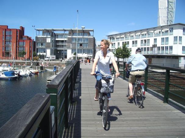 Cyklar i Malmö, som blev &Aring;rets Klimatstad 2011.