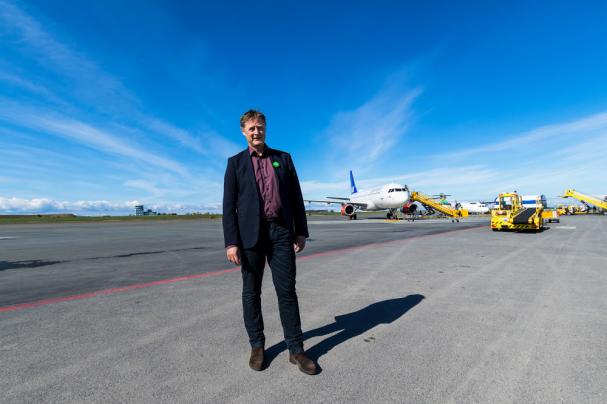 Erik Brandsma, Jämtkrafts vd, på &Aring;re &Ouml;stersund flygplats.