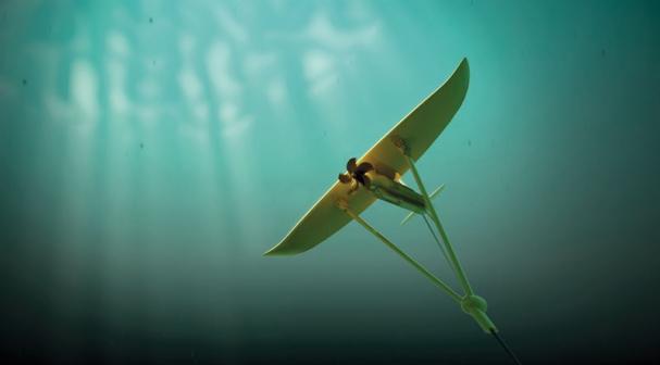 Illustration av Minestos havsenergiteknologi Deep Green.
