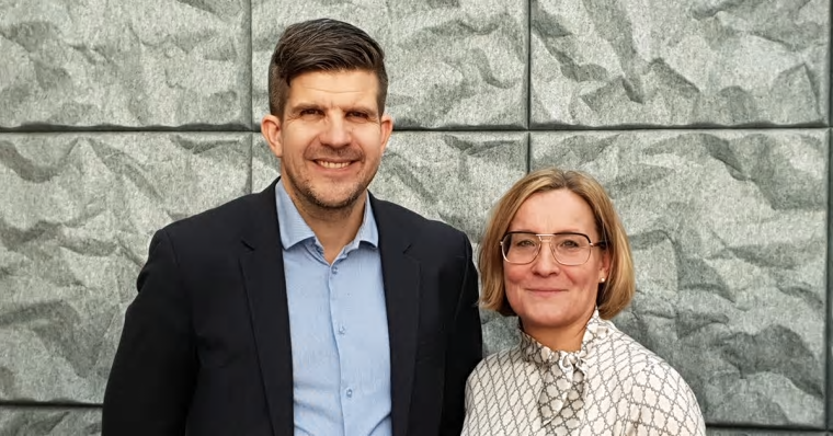 Clas Engström, ny styrelseordförande för &Ouml;vik Energi, och Kristina Säfsten, vd &Ouml;vik Energi.