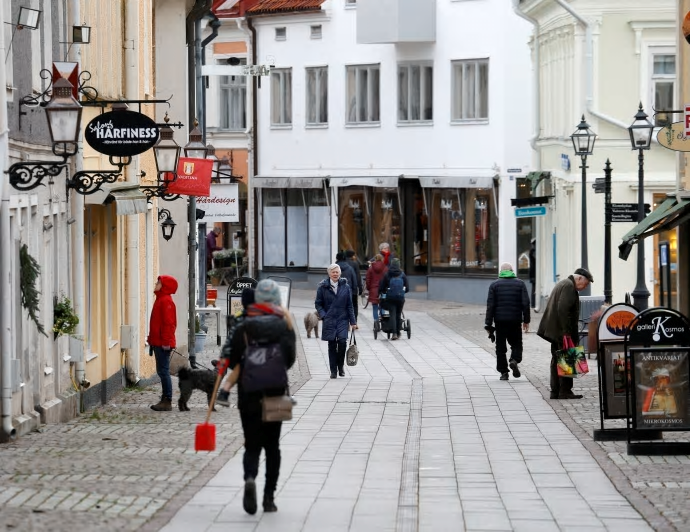 Vadstena centrum.