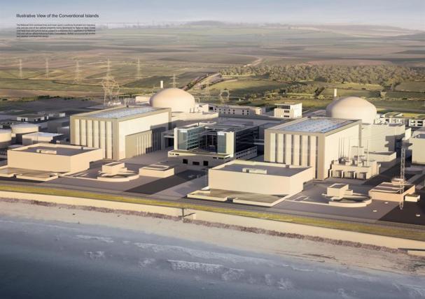 Illustration över Ansicht Hinkley Point C.