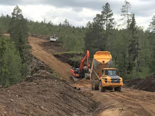 &Aring;ndberg vindkraftpark byggs i Härjedalen.