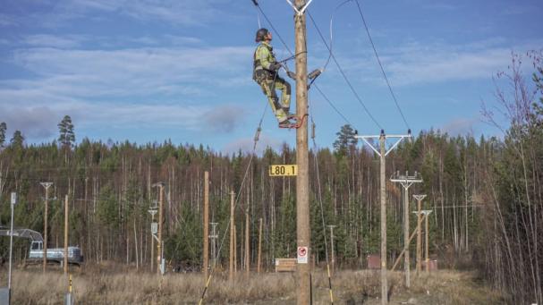 Bispgårdens övningsgård för Distributionselektriker som sponsras av Vattenfall.