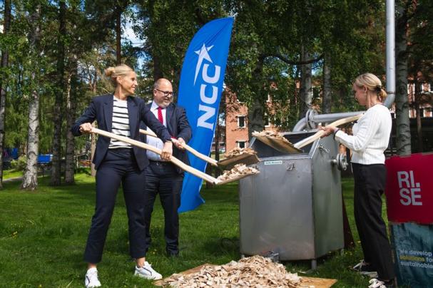 Charlotte Thelm, divisionschef NCC, Karl-Petter Thorwaldsson, näringsminister, Pia sandvik VD RISE.