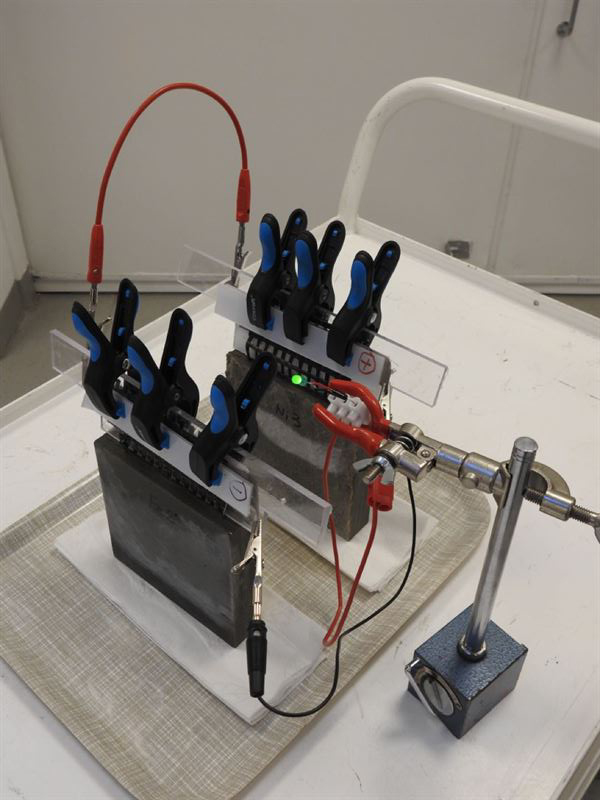 Forskarnas batteriprototyp som beskrivet i studien