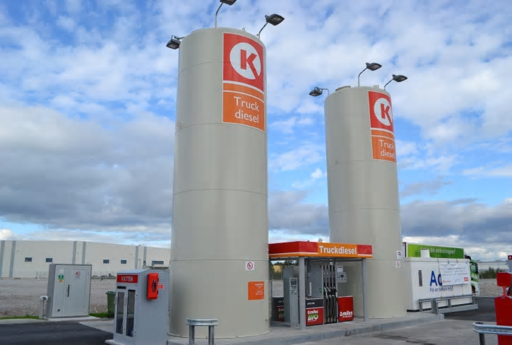 Den nya stationen Circle K Truck Rosersberg.